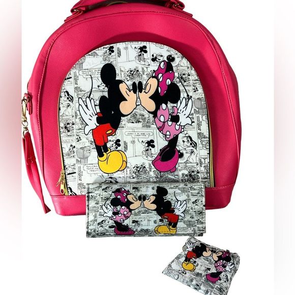 NWOT Mickey & Minnie Mouse Backpack Cross Body Bag /Wallet Sets main image 5